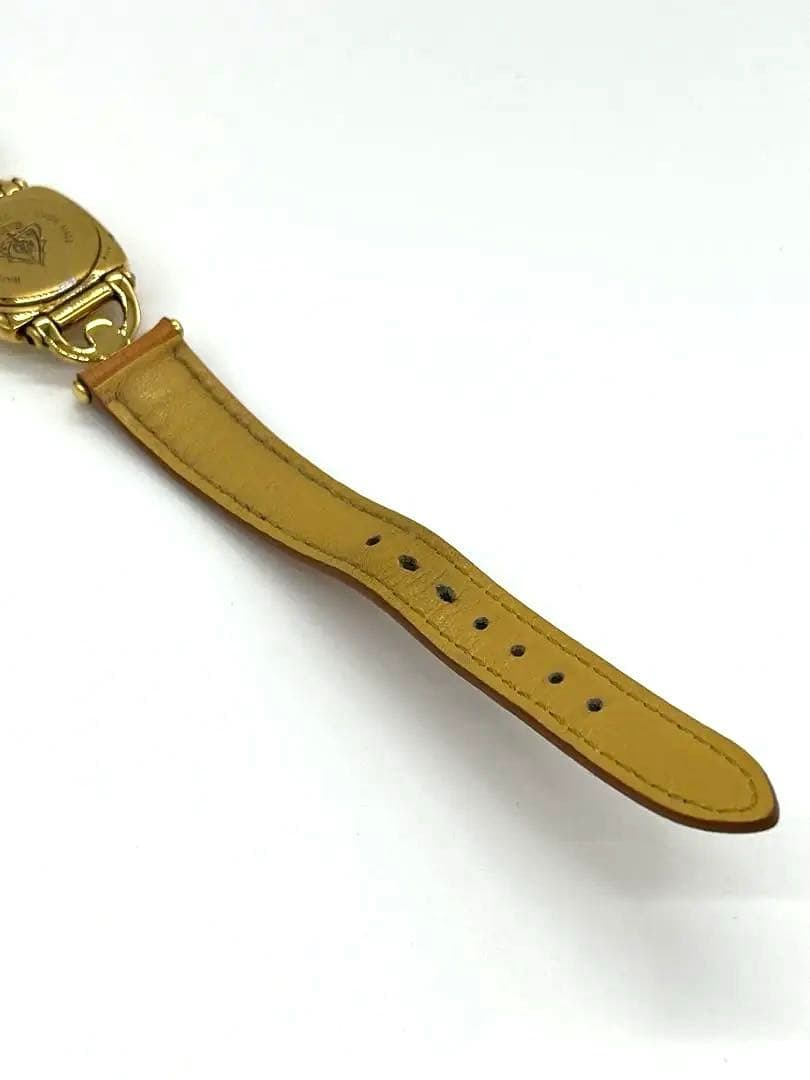 【稼働品】GUCCI 腕時計 6300L 新品電池交換 ホースビット ゴールド