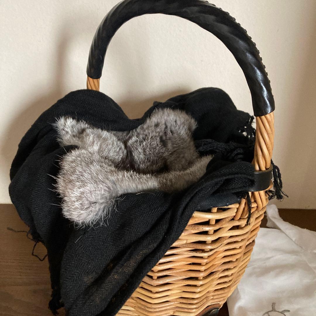 【希少‼︎】ebagos エバゴス　ミニバーキン　ラビットファー被せ