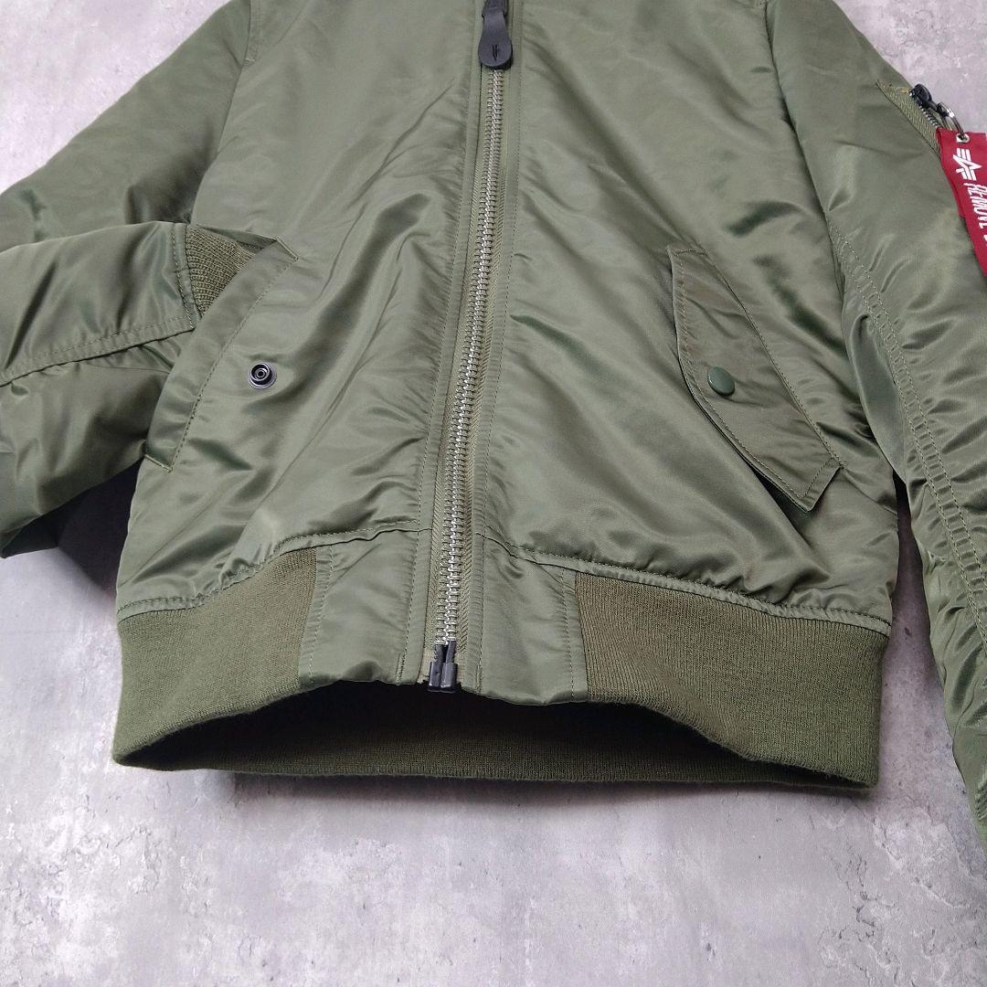 ✨美品 アルファインダストリーズ MA-1 フライトジャケット カーキ オレンジ