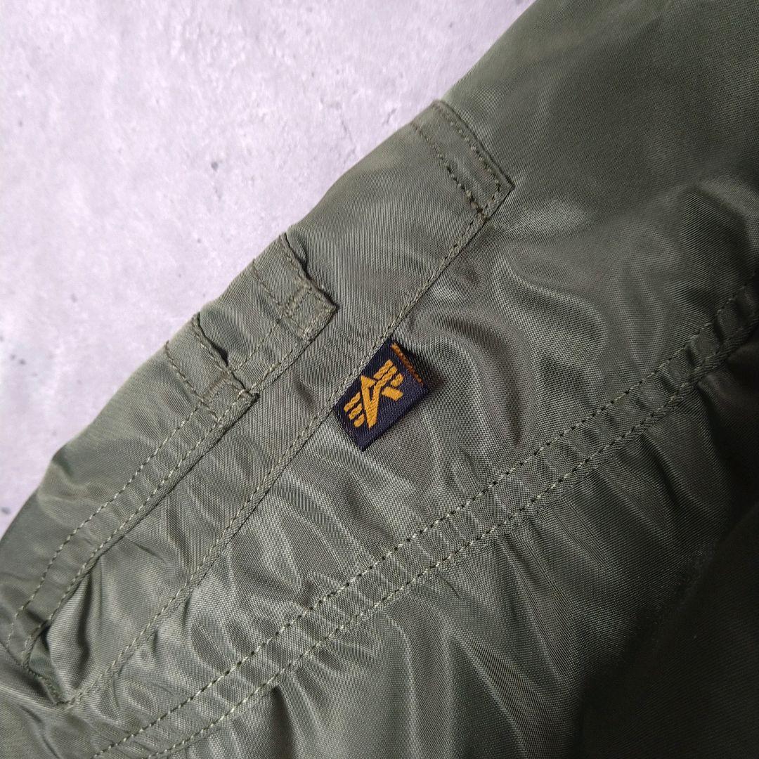 ✨美品 アルファインダストリーズ MA-1 フライトジャケット カーキ オレンジ