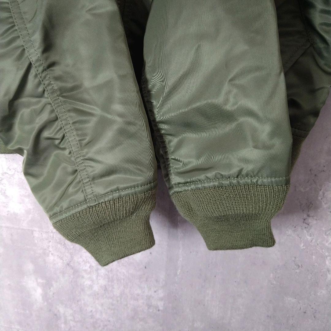 ✨美品 アルファインダストリーズ MA-1 フライトジャケット カーキ オレンジ