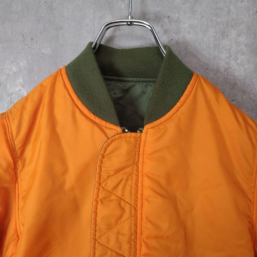 ✨美品 アルファインダストリーズ MA-1 フライトジャケット カーキ オレンジ