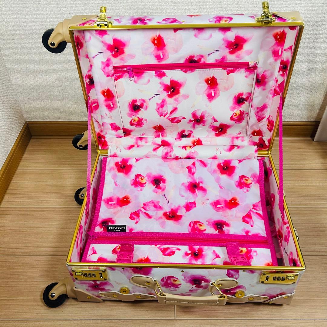 シフレ キャリーケース 旅行カバン ユーラシアトランク ピンク　花柄