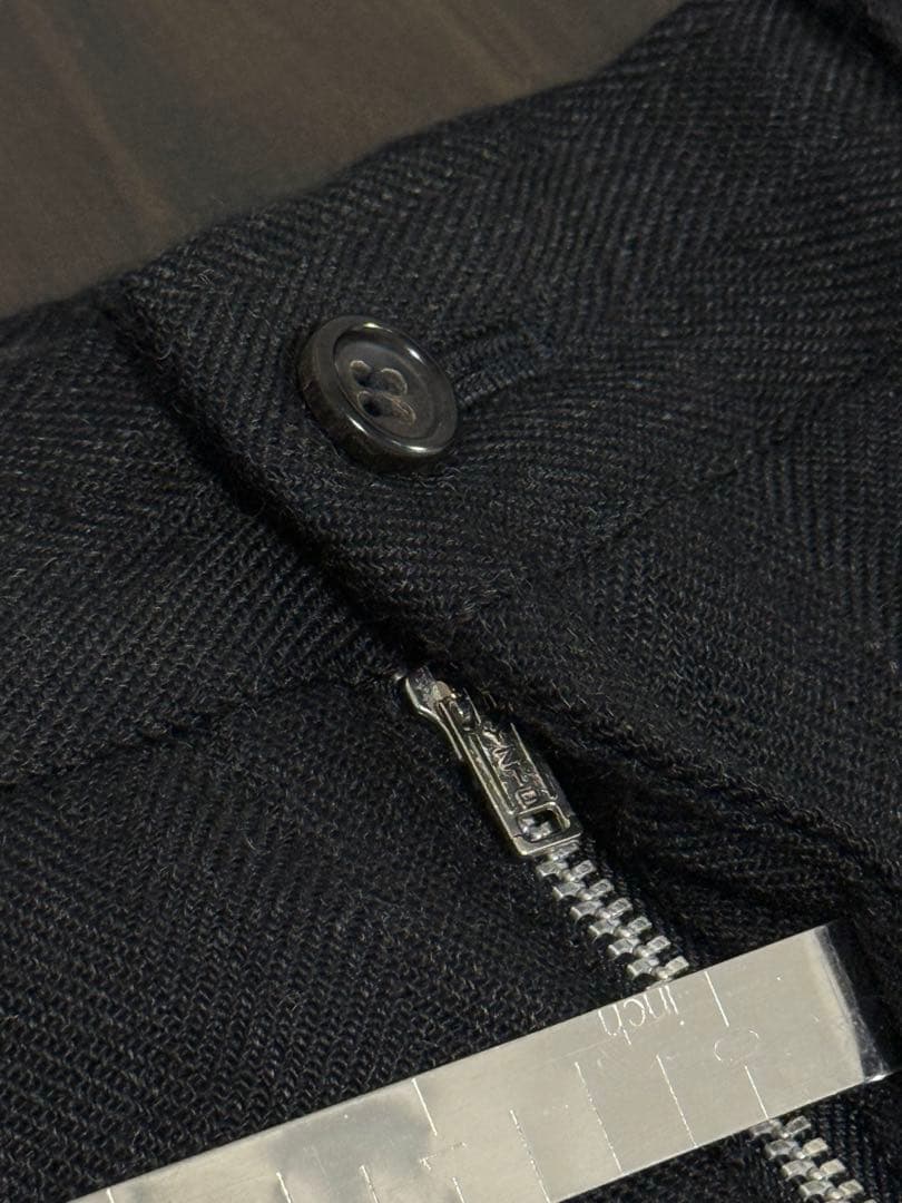 80s コムデギャルソンオム　ウール　ヘリンボーン　トラウザー　スラックス