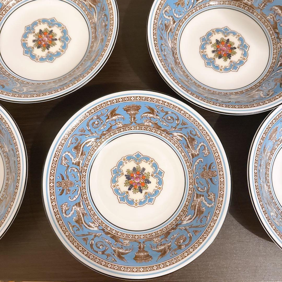 ウェッジウッド フロレンティーン ターコイズ ボウル　5個セット　黒壺