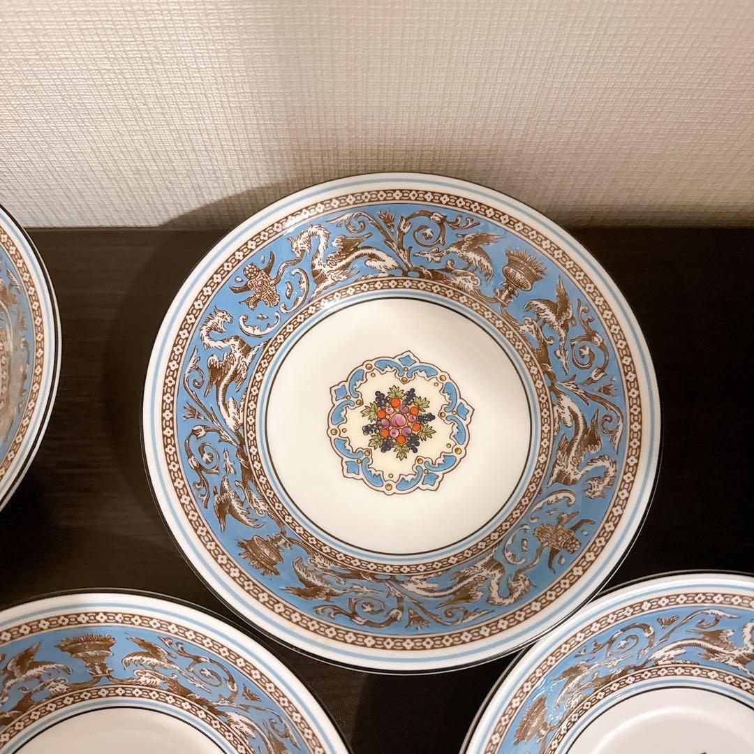 ウェッジウッド フロレンティーン ターコイズ ボウル　5個セット　黒壺