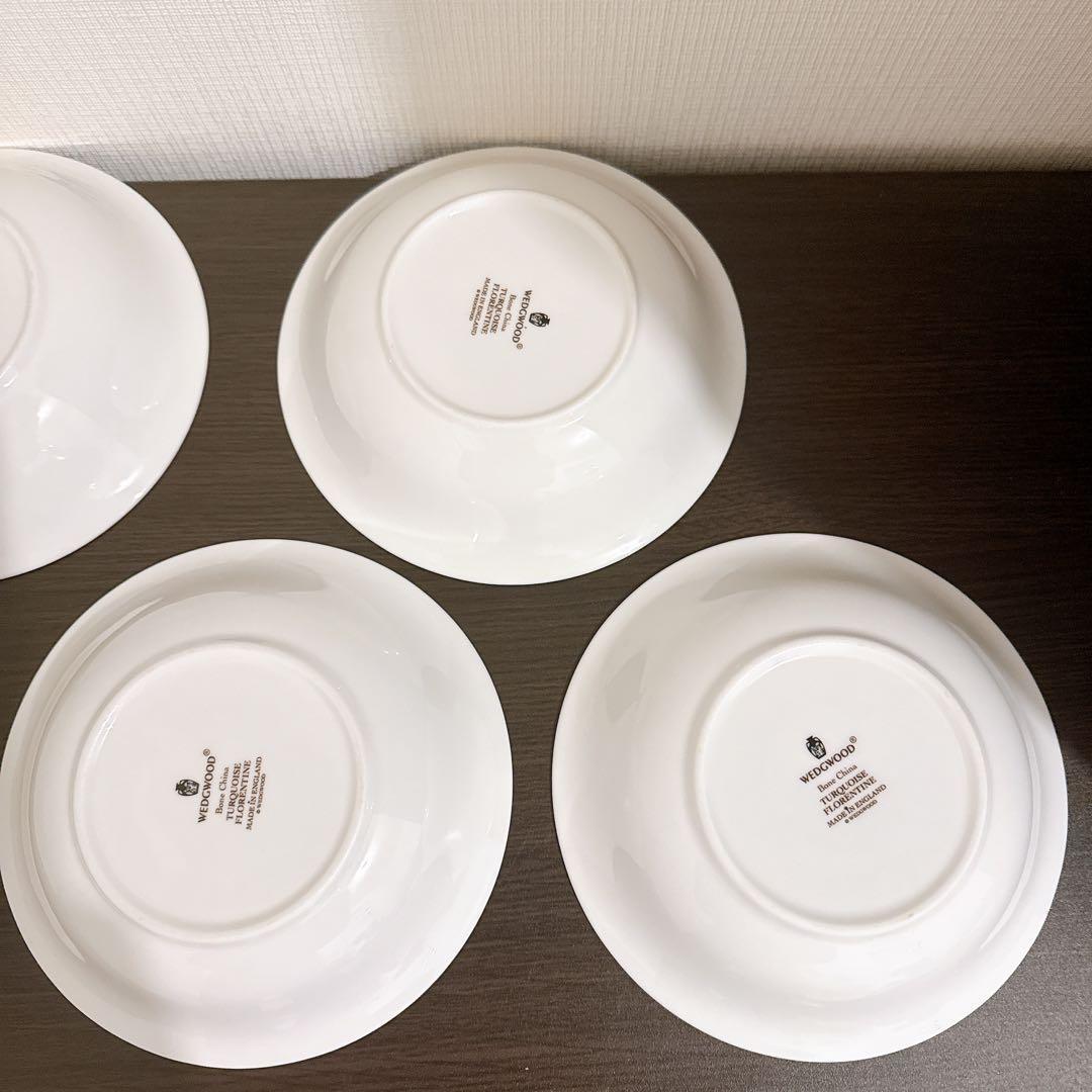 ウェッジウッド フロレンティーン ターコイズ ボウル　5個セット　黒壺