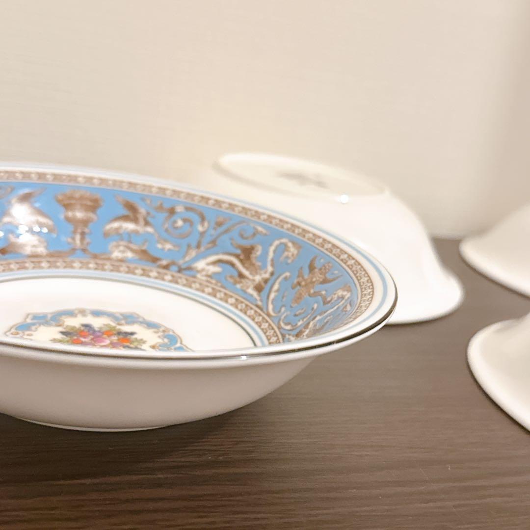 ウェッジウッド フロレンティーン ターコイズ ボウル　5個セット　黒壺