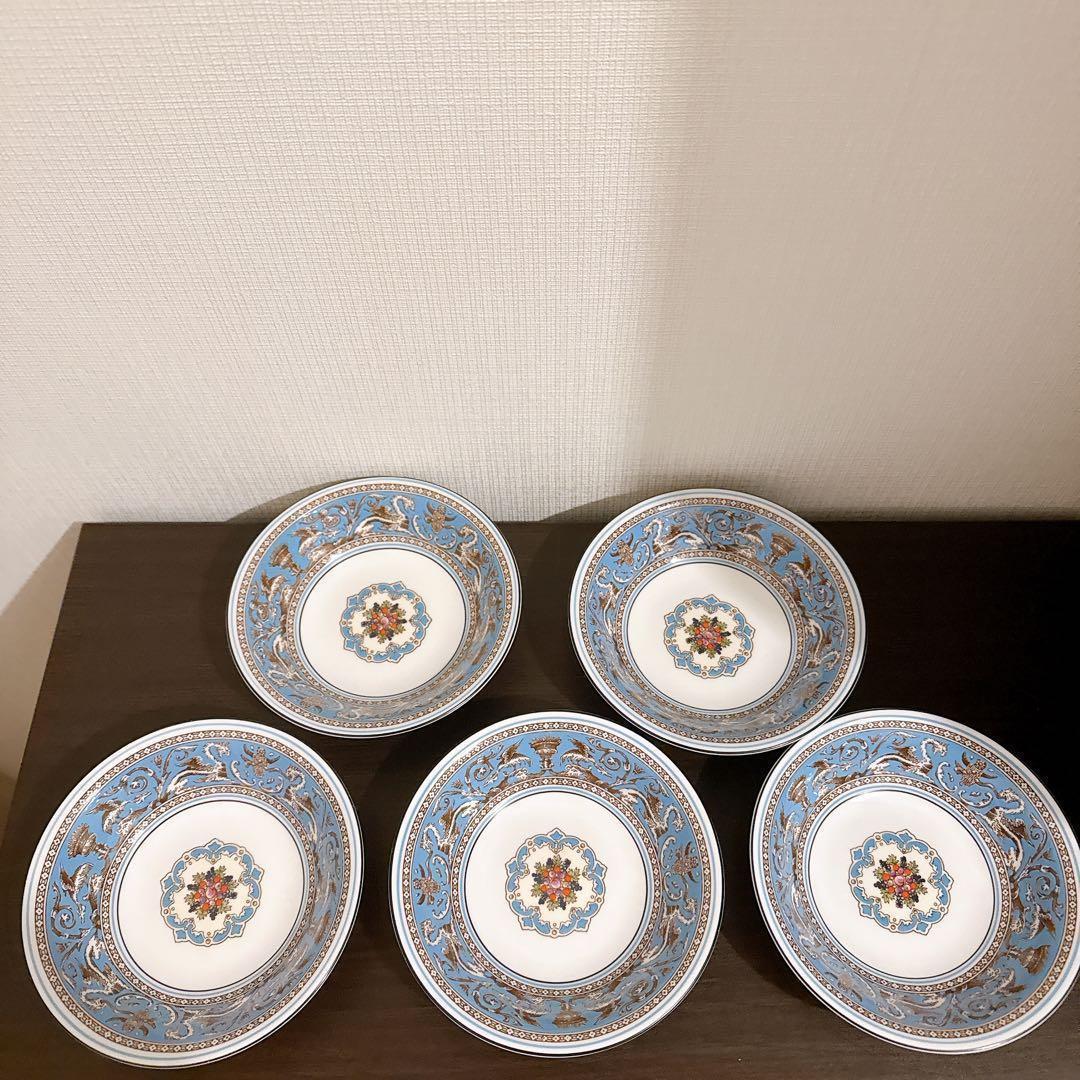 ウェッジウッド フロレンティーン ターコイズ ボウル　5個セット　黒壺