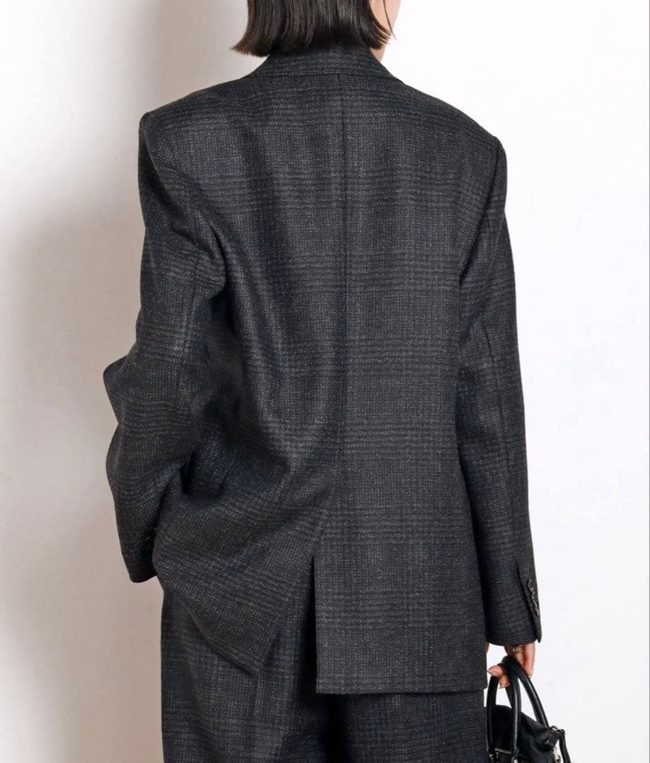 【新品未使用】完売品 apstudio グレンチェックダブルジャケット 36