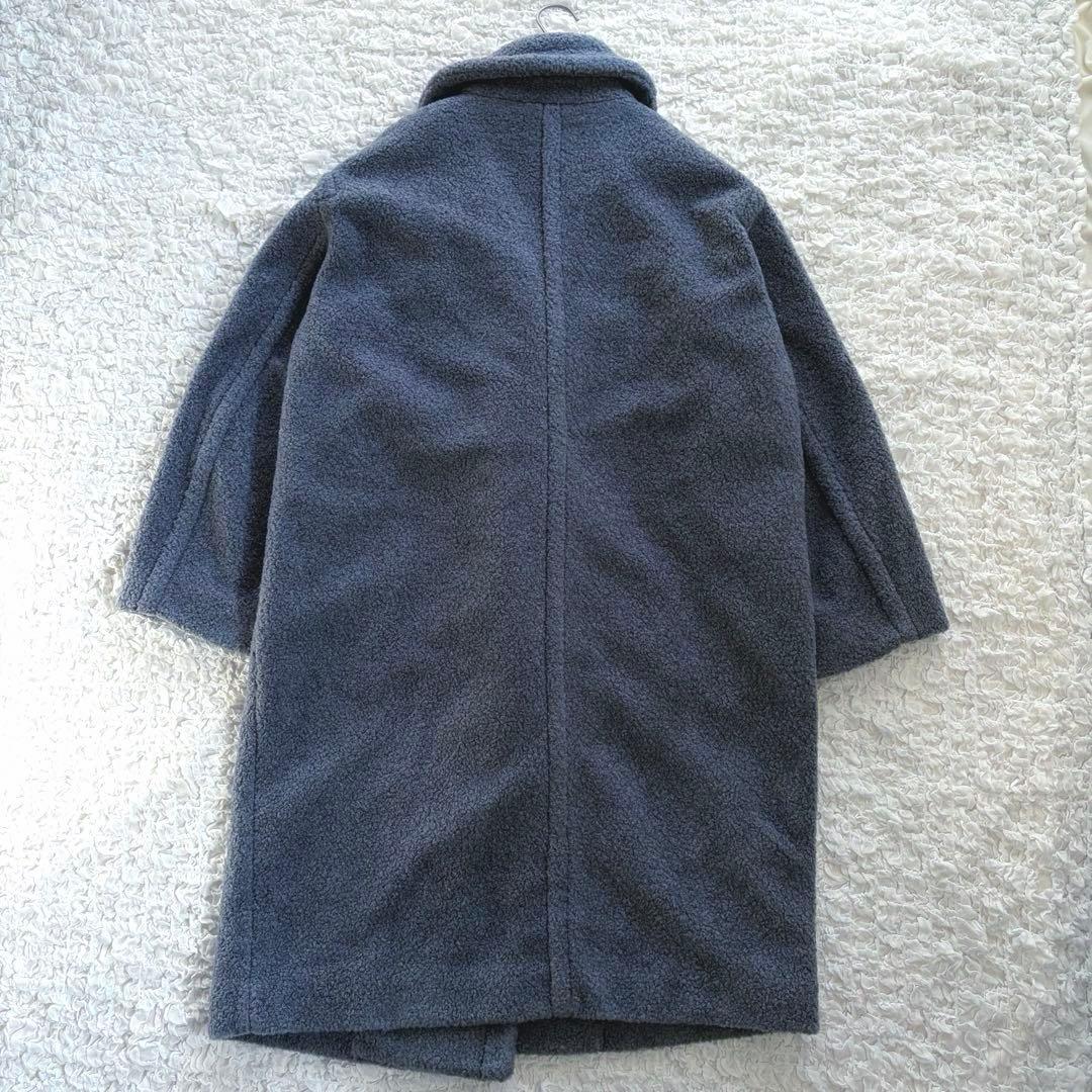 23AW フレームワーク WOOLブレンドボアコート 定価4.8万 グレー