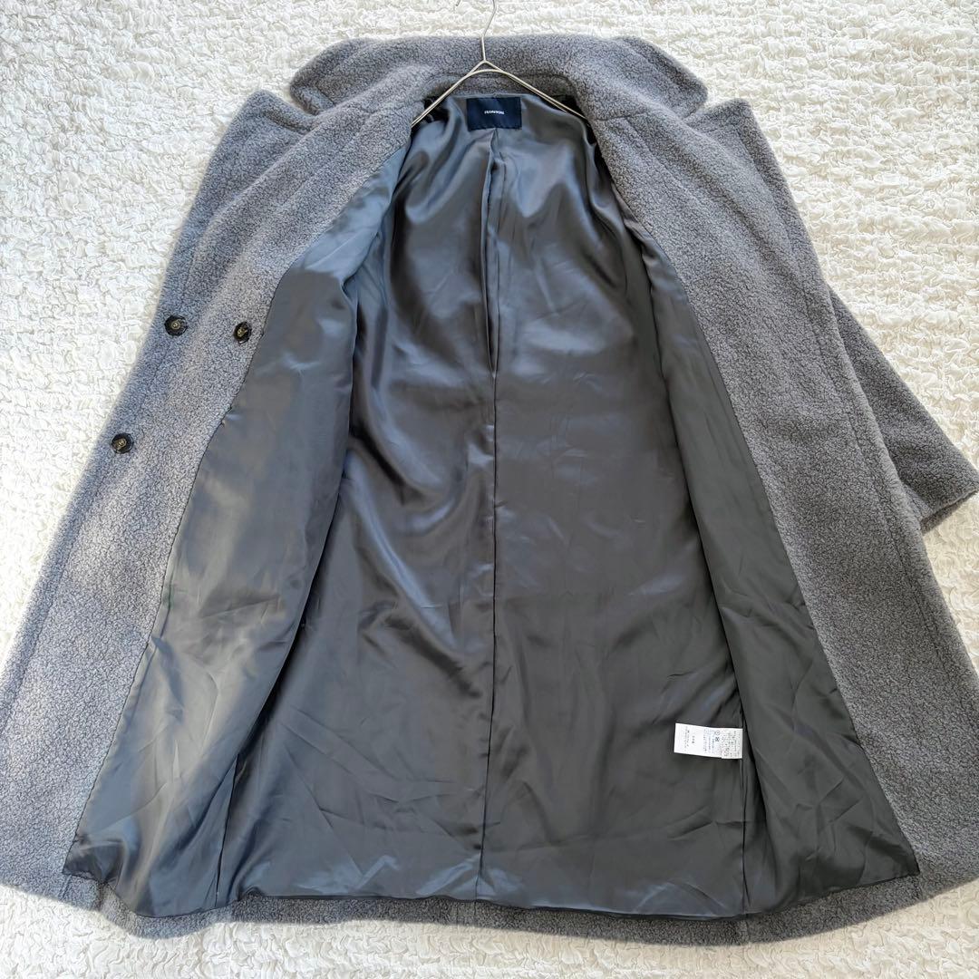 23AW フレームワーク WOOLブレンドボアコート 定価4.8万 グレー