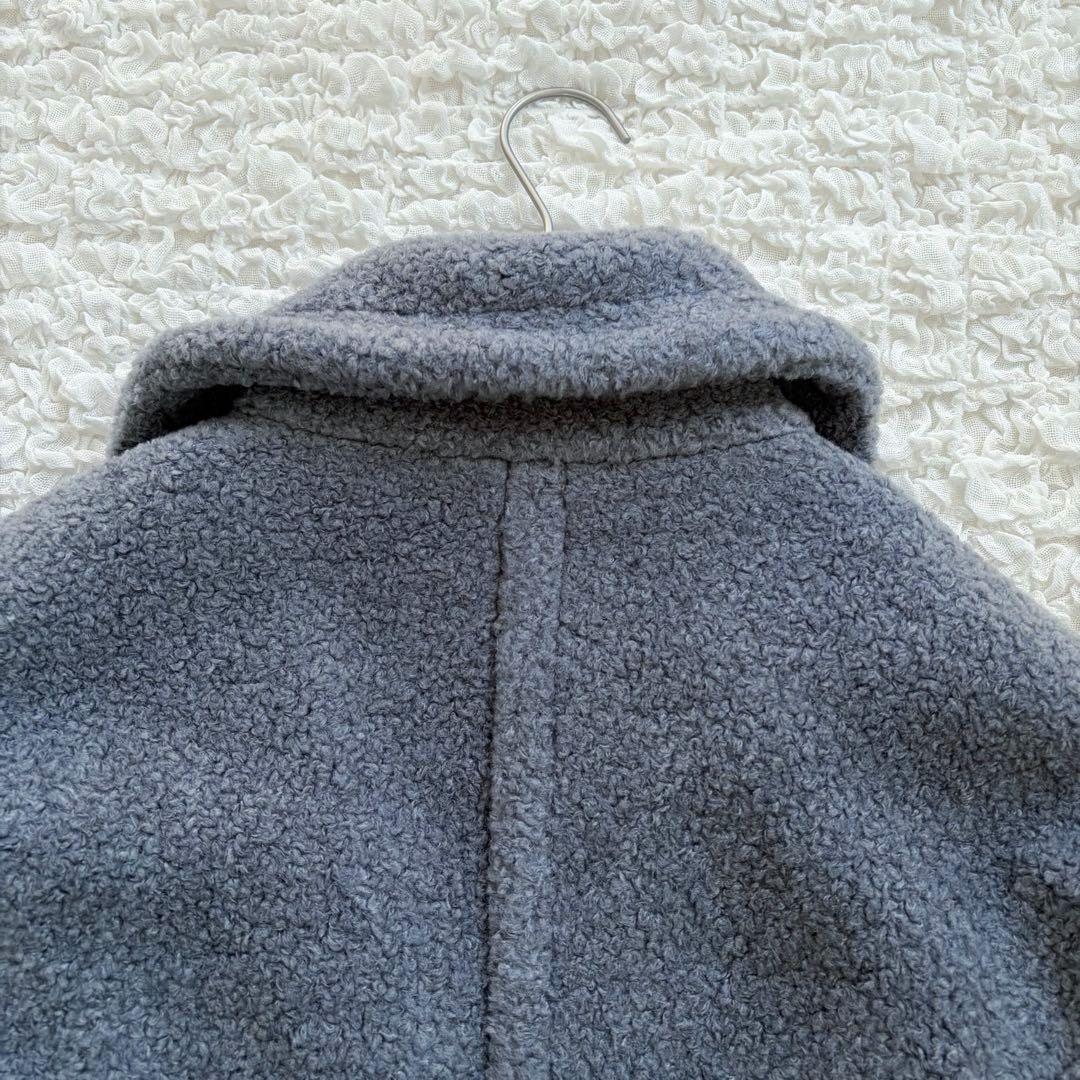 23AW フレームワーク WOOLブレンドボアコート 定価4.8万 グレー