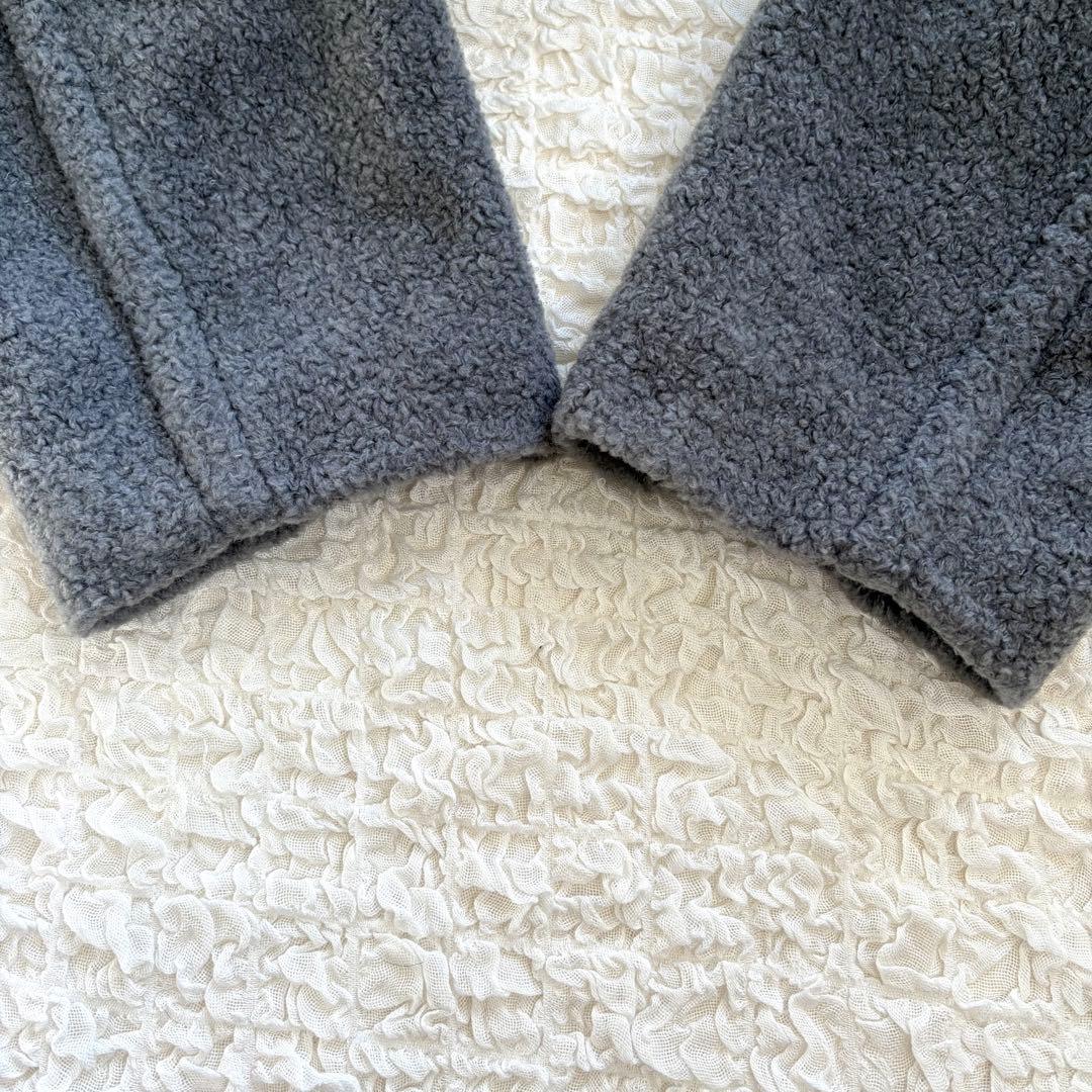 23AW フレームワーク WOOLブレンドボアコート 定価4.8万 グレー