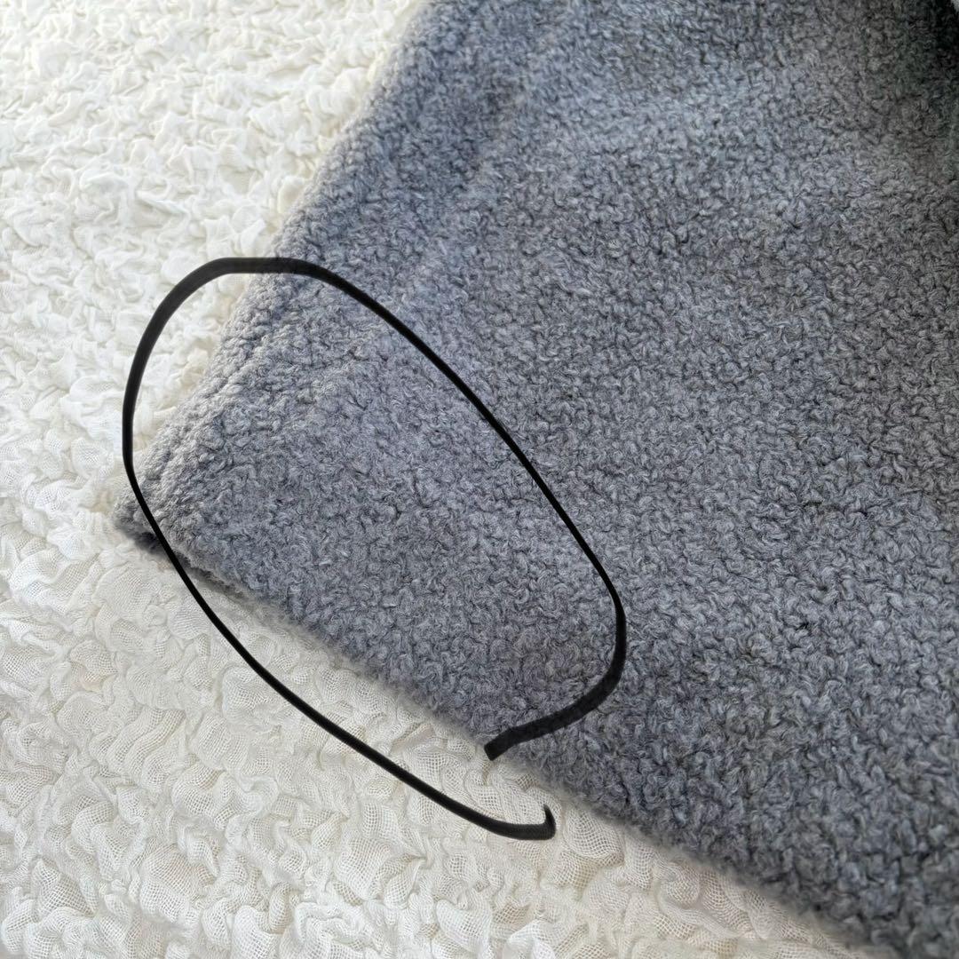 23AW フレームワーク WOOLブレンドボアコート 定価4.8万 グレー