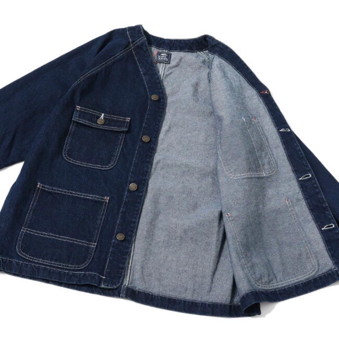 新品　クリフメイヤー　ノーカラーデニムジャケット