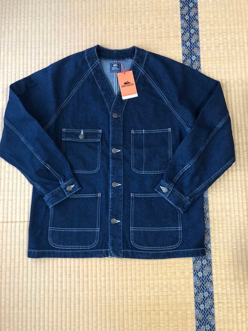 新品　クリフメイヤー　ノーカラーデニムジャケット