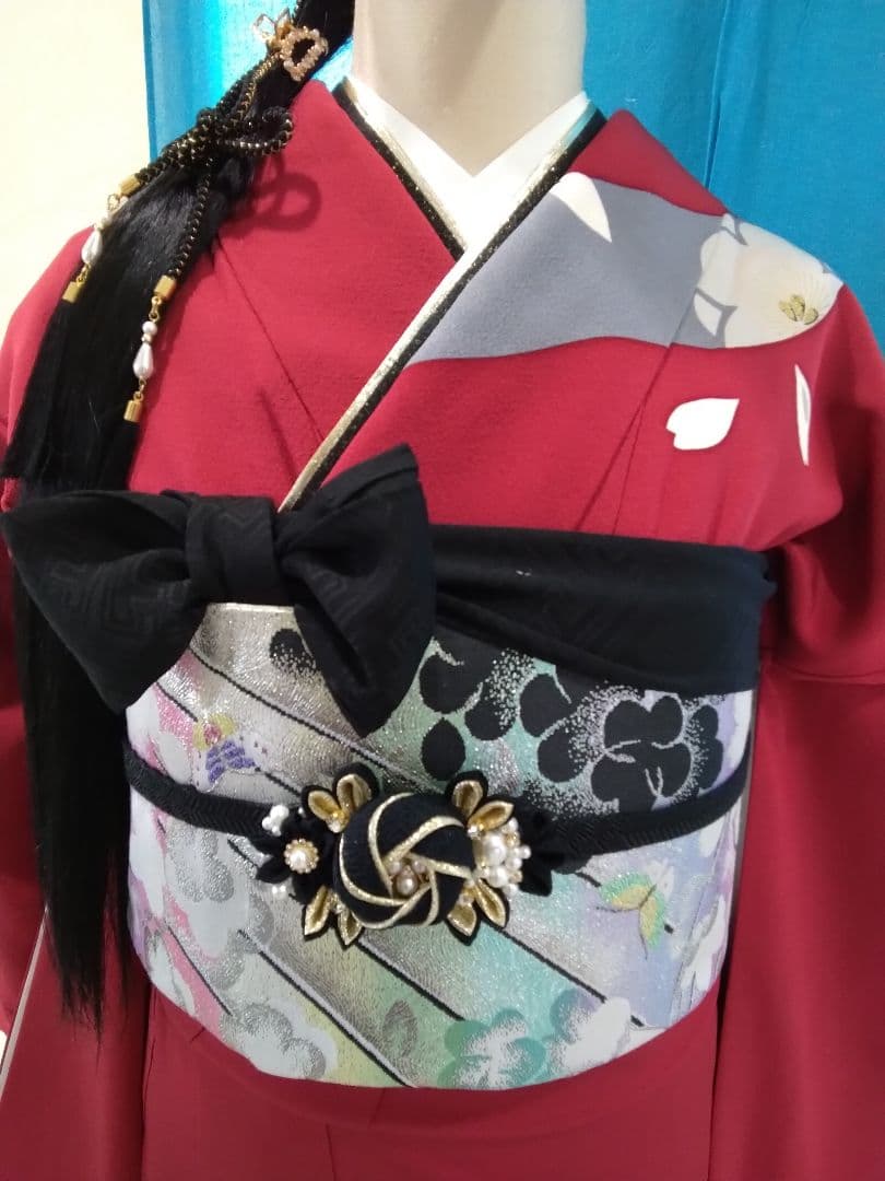 振袖フルセット、西陣高級袋帯、成人式、重ね衿、帯揚げ帯締め、長襦袢