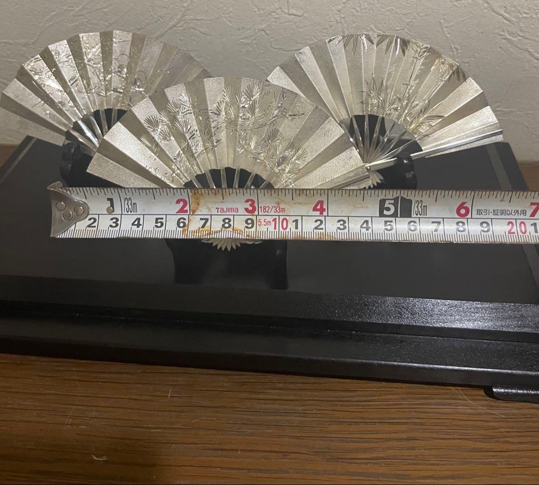 銀製品　扇子　扇