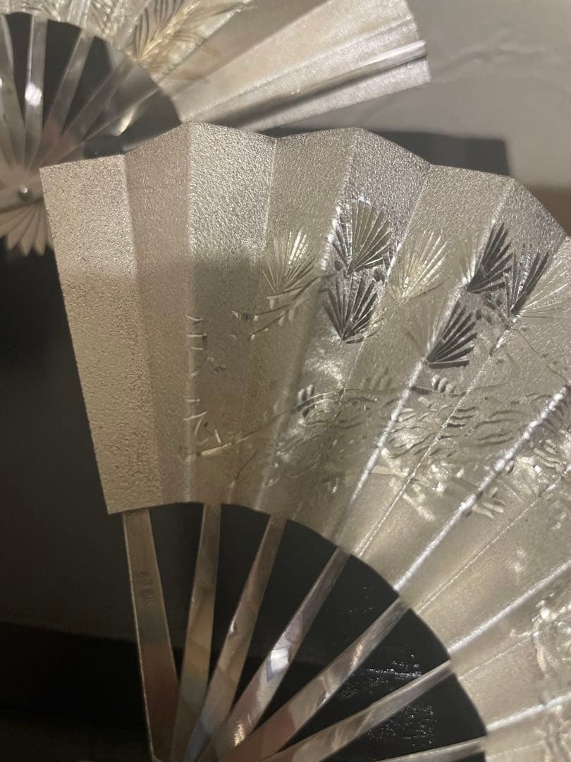 銀製品　扇子　扇
