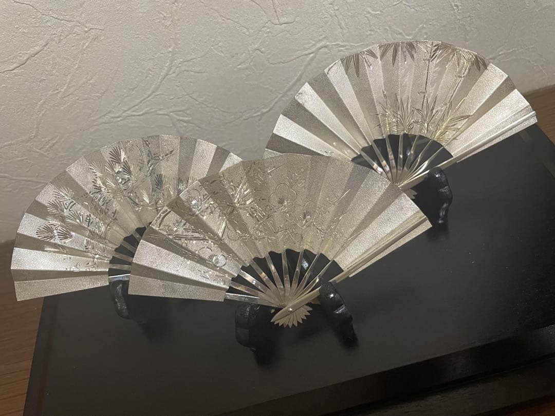 銀製品　扇子　扇