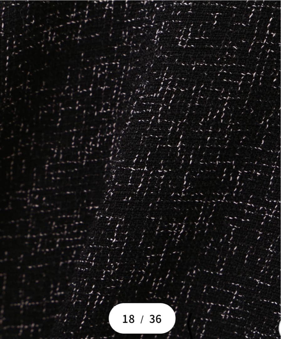 m*i様 フロント釦ツイードワンピース　ブラック　Mサイズ