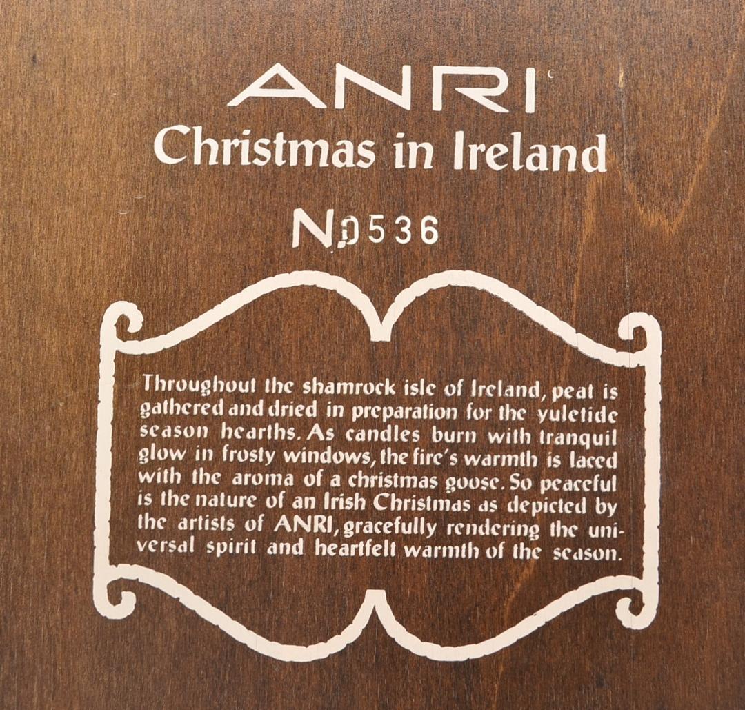 クリスマスプレート　2個セット　アンリ　ANRI　木彫り　壁掛け　ご成約済み