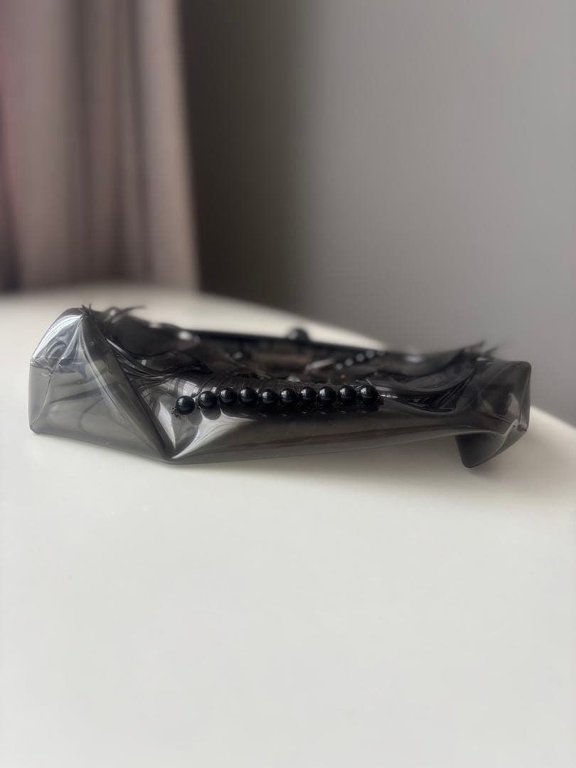 mame kurogouchi ビーズ装飾 透明 クラッチバッグ