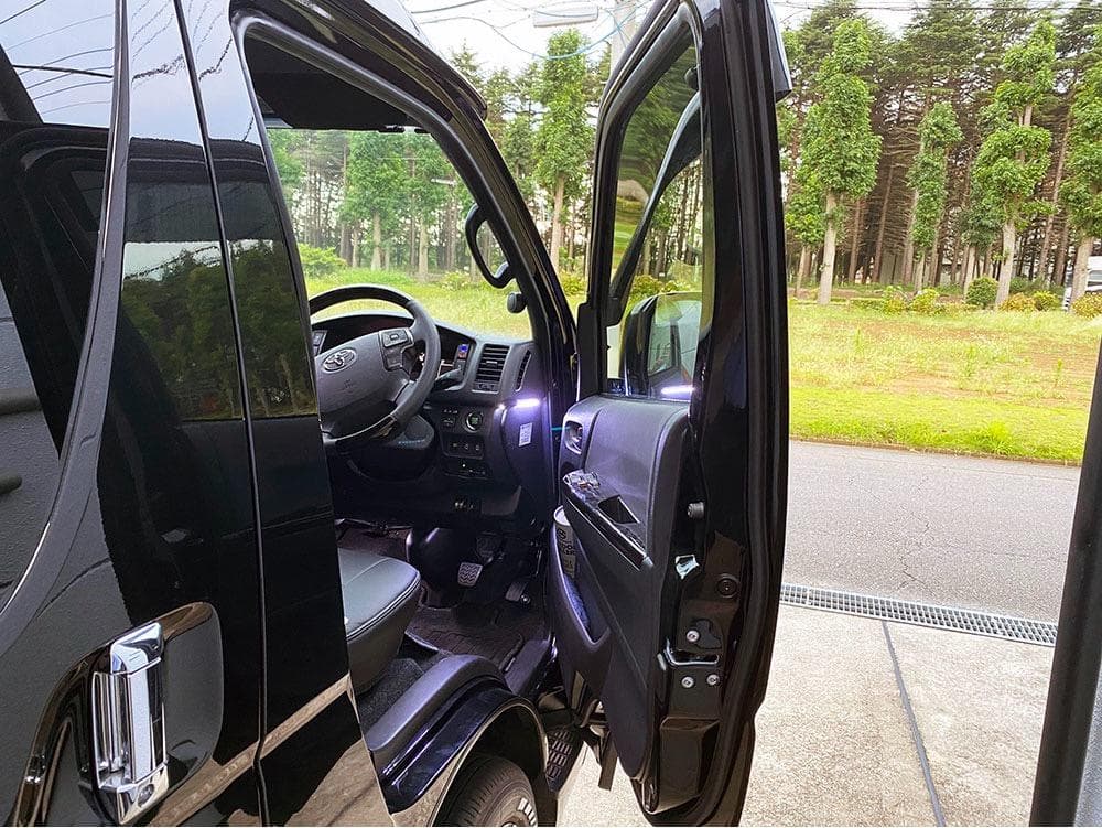 ハイエース 200系 純正 フロントドアチェック ２段階ストッパー 左右 流用品