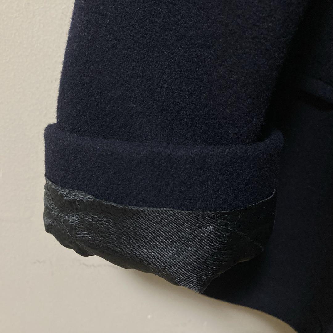 未使用級 超美品 COACH コーチ ウール Pコート レザー ビジネスコート