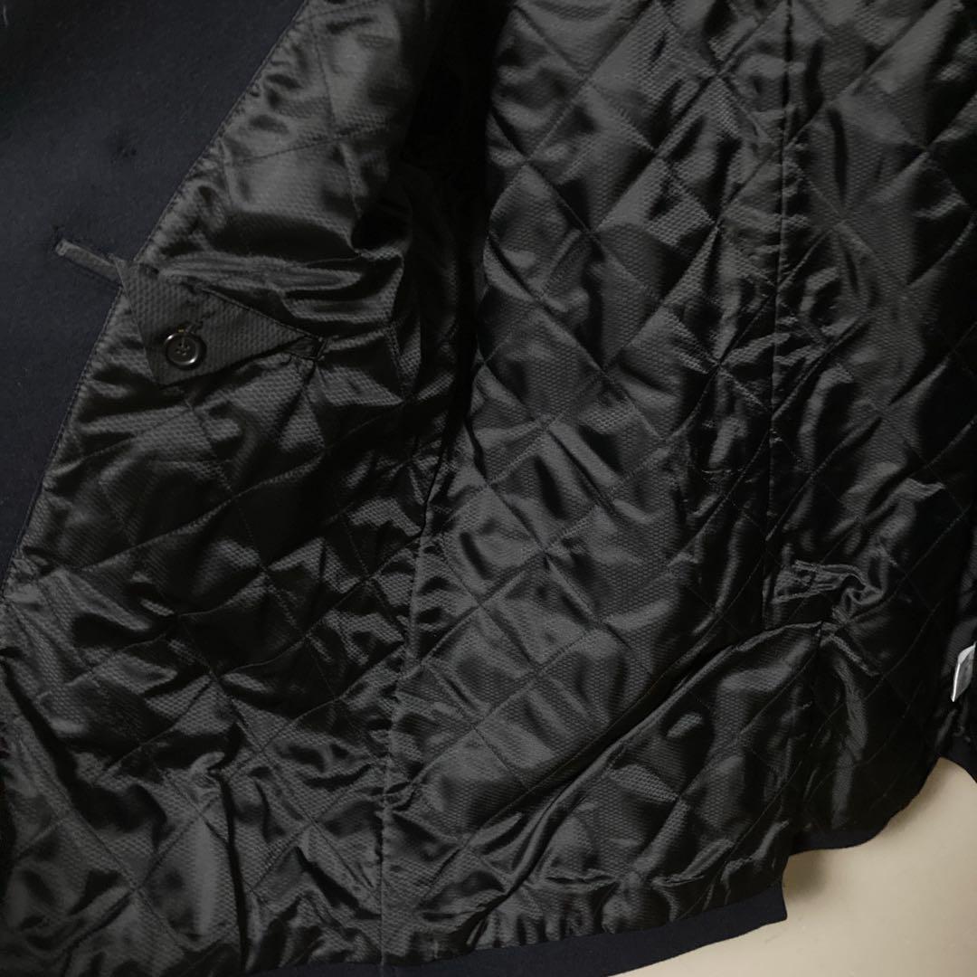 未使用級 超美品 COACH コーチ ウール Pコート レザー ビジネスコート