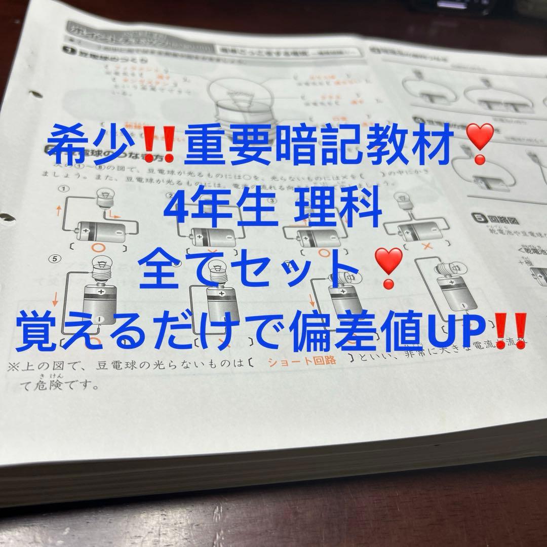ああ　サピックス　SAPIX 4年　理科　重要暗記教材‼️一年分フルセット　希少