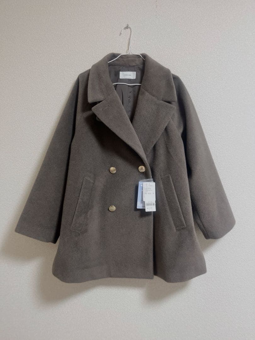 新品　グローバルワーク　軽やかストレッチ襟2WAYミドルコート　レプシィム好きに
