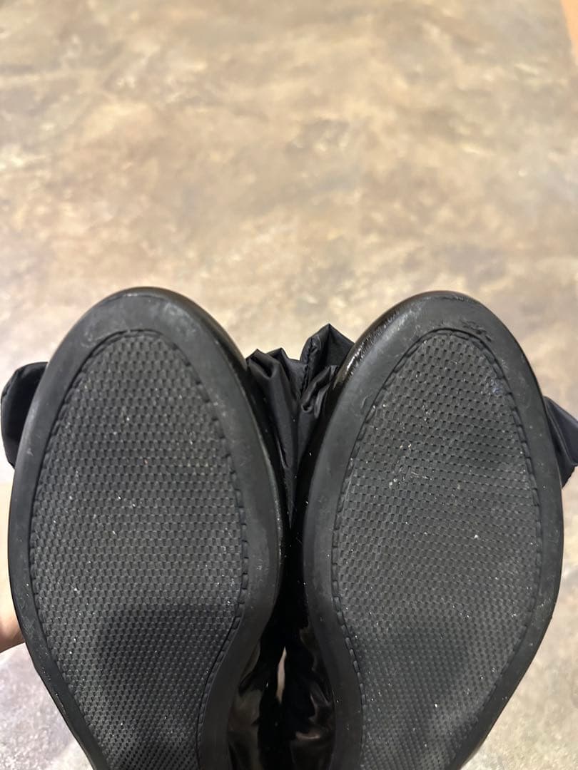 PRADA ブラック フラットシューズ リボン38サイズ