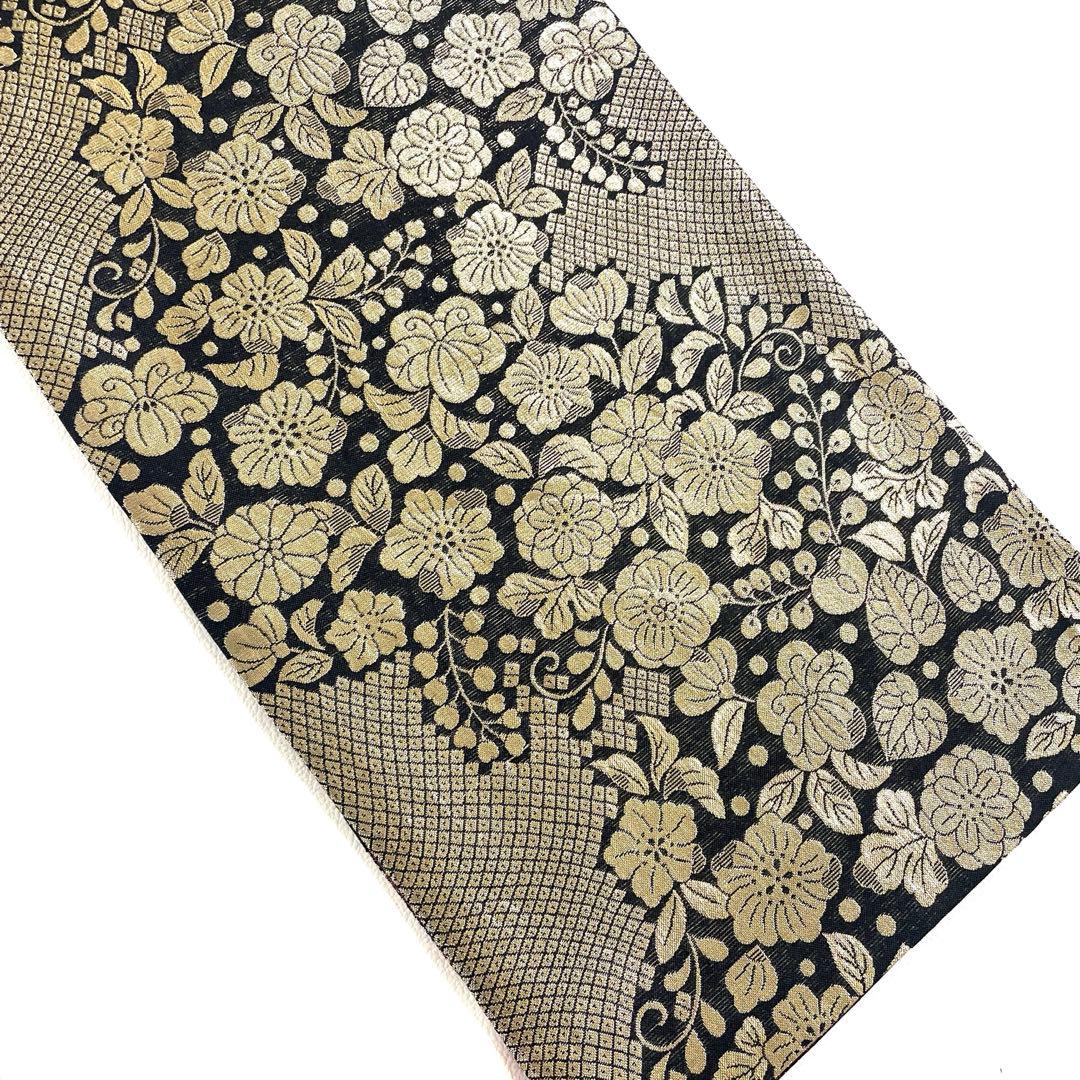 専用帯6315 ●高級 正絹 片面全通 リバーシブル 袋帯 辻ヶ花