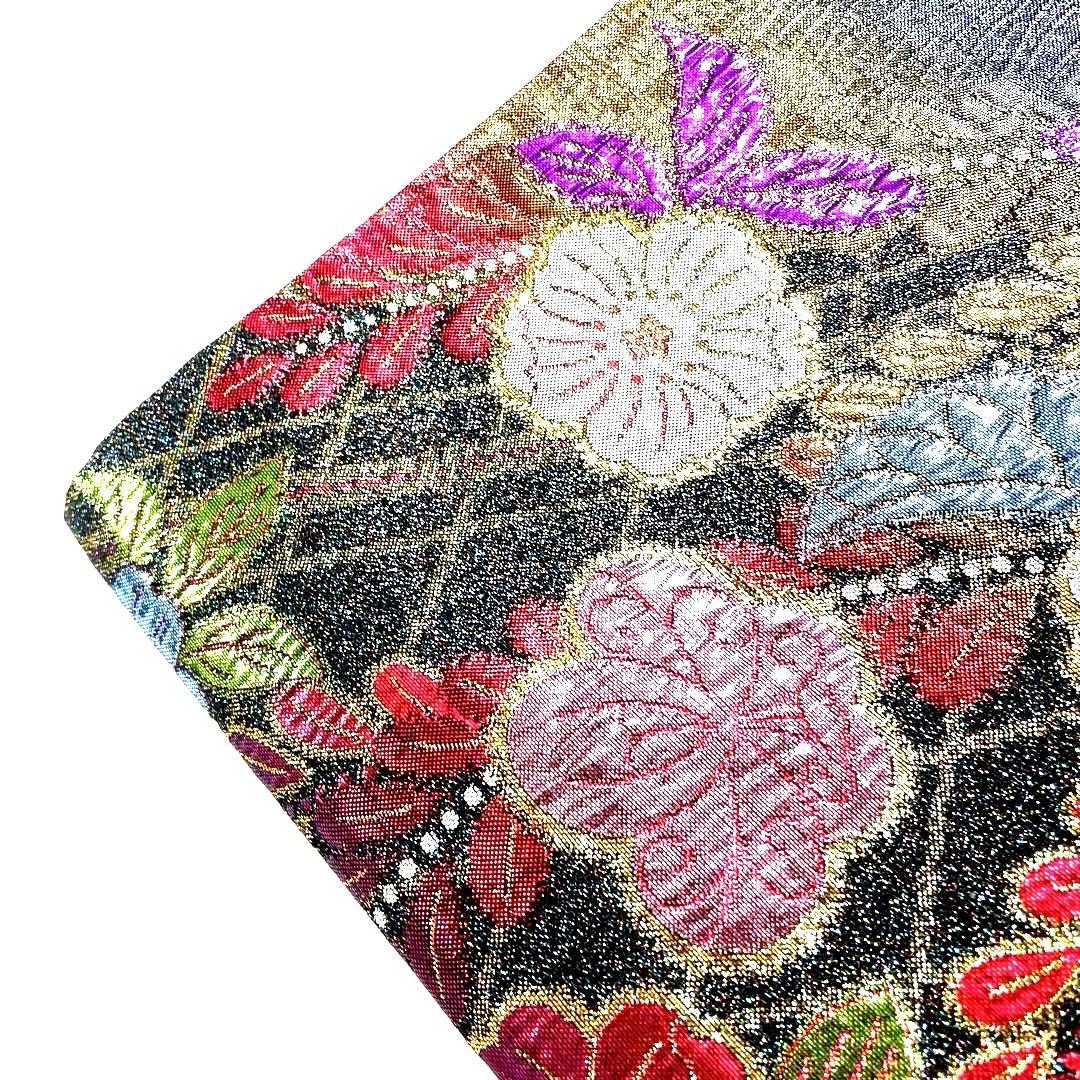 専用帯6315 ●高級 正絹 片面全通 リバーシブル 袋帯 辻ヶ花