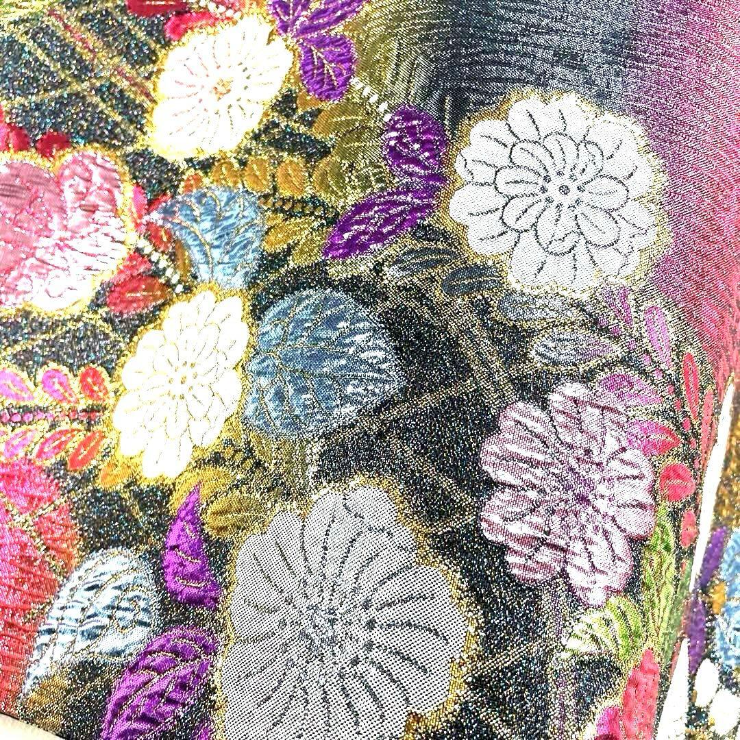 専用帯6315 ●高級 正絹 片面全通 リバーシブル 袋帯 辻ヶ花