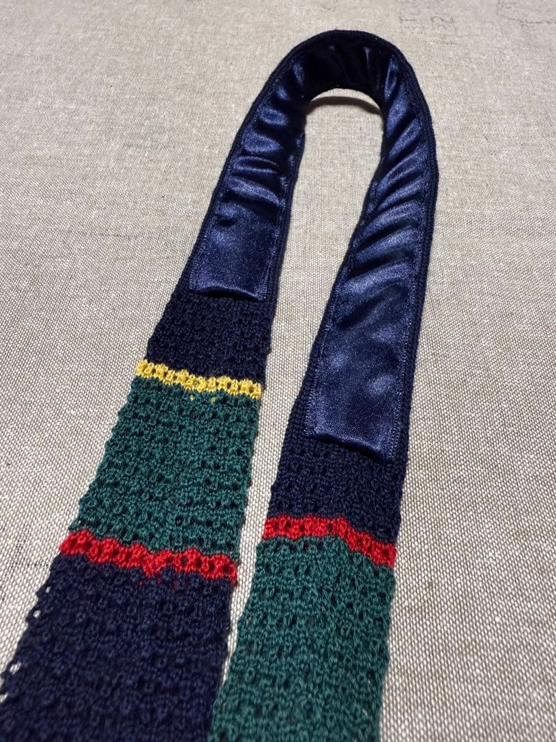 【新品】Ralph Lauren／ウールニットタイ／ボーダー／Italy製