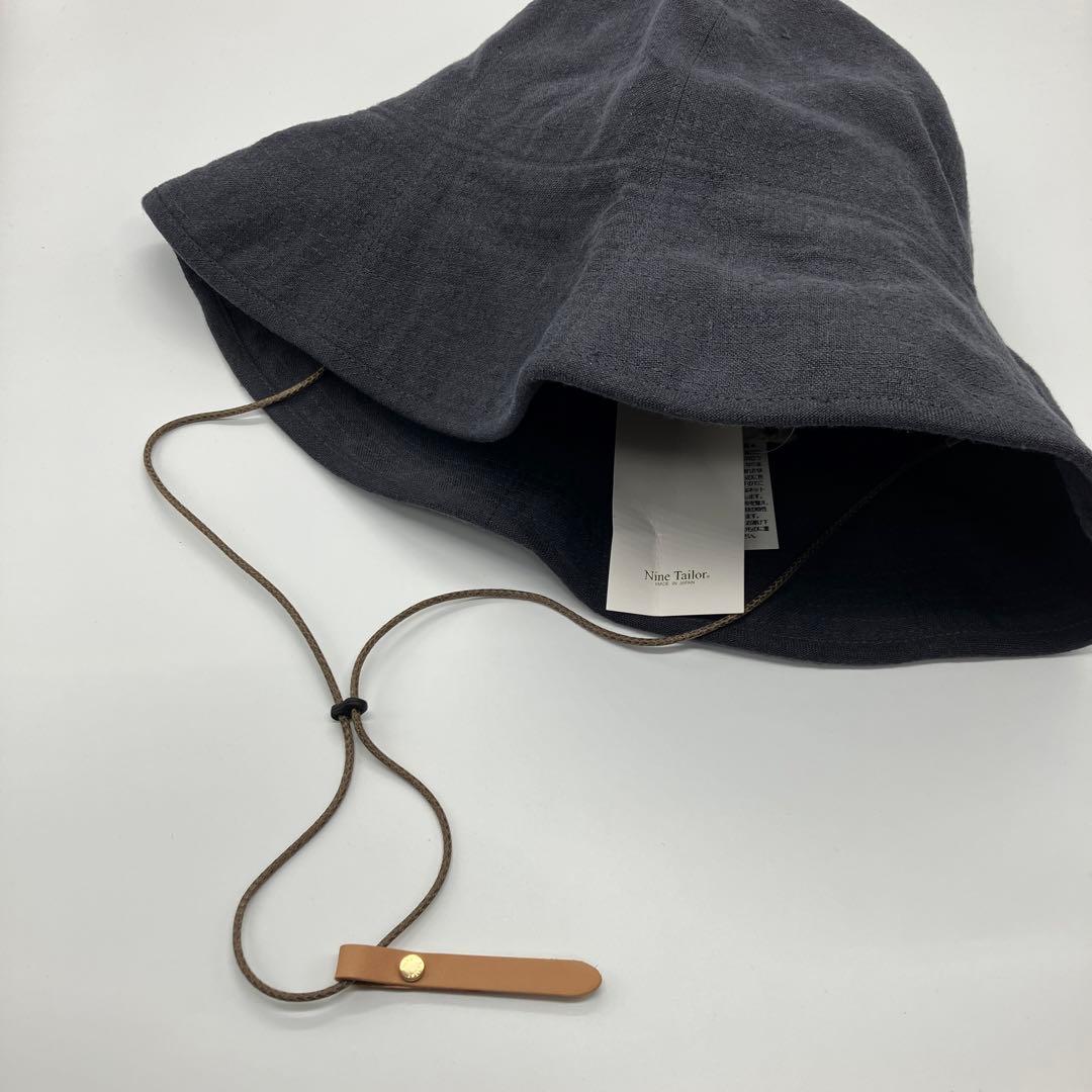 Nine Tailor リネンハット チャコールグレー