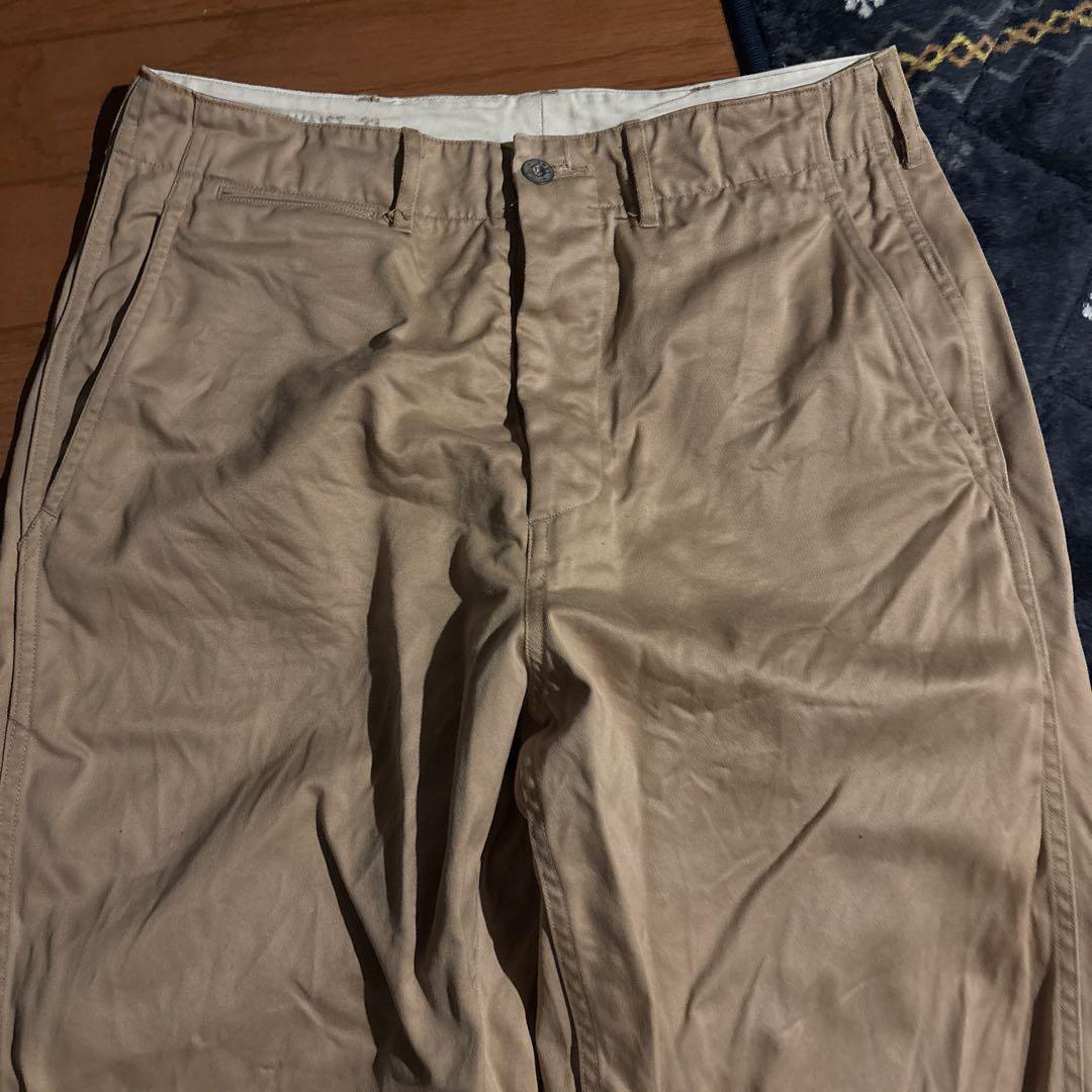 ちぇ！41カーキ　.US.ARMY メタルボタン　チノパン　軍パン