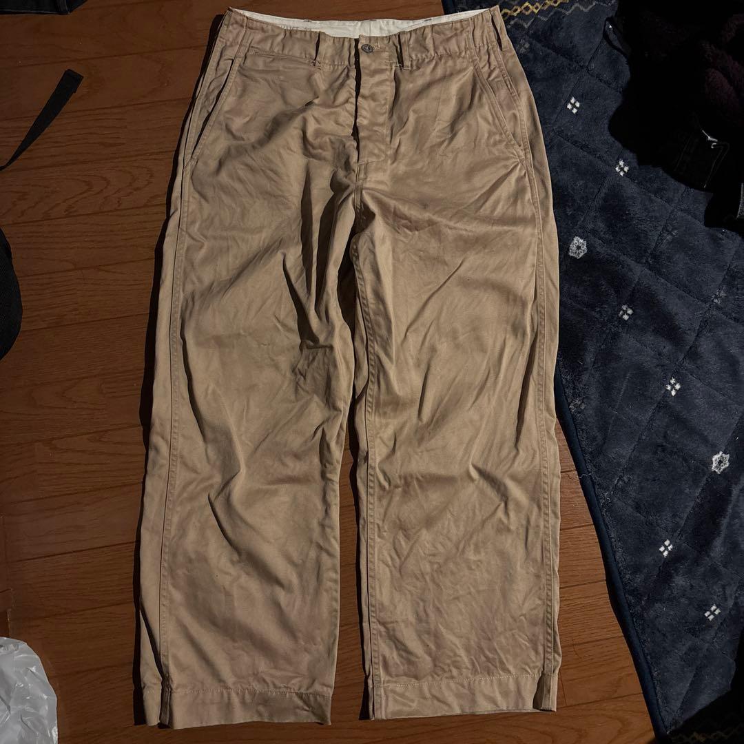 ちぇ！41カーキ　.US.ARMY メタルボタン　チノパン　軍パン