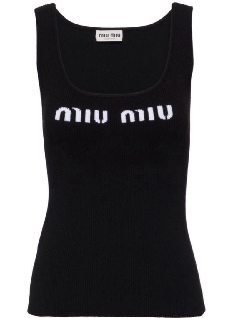 miu miu ブラック タンクトップ