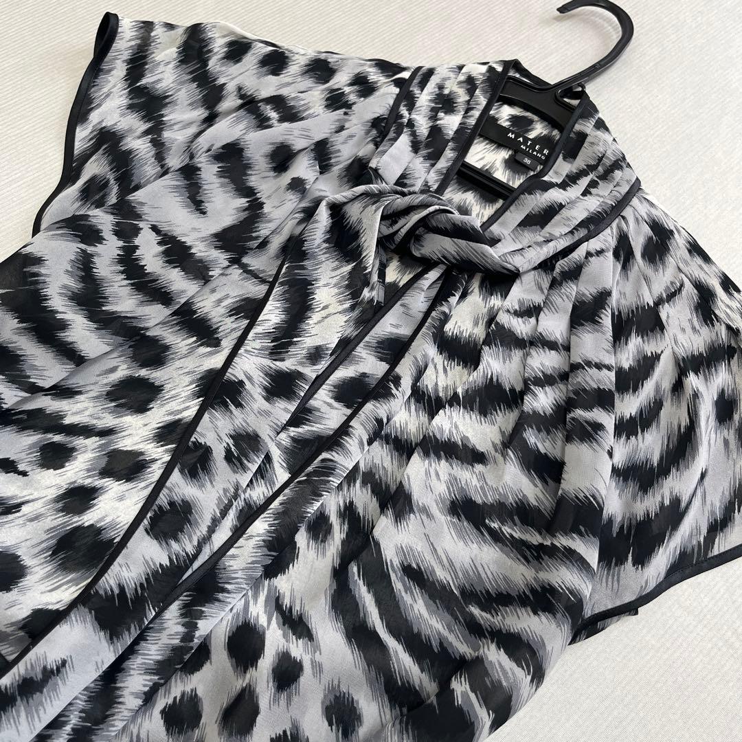 MATERIA マテリア　セットアップ　豹柄　38/38 モノトーン　ヒョウ柄