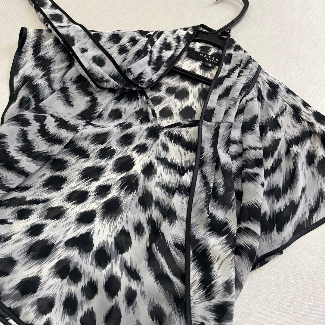 MATERIA マテリア　セットアップ　豹柄　38/38 モノトーン　ヒョウ柄