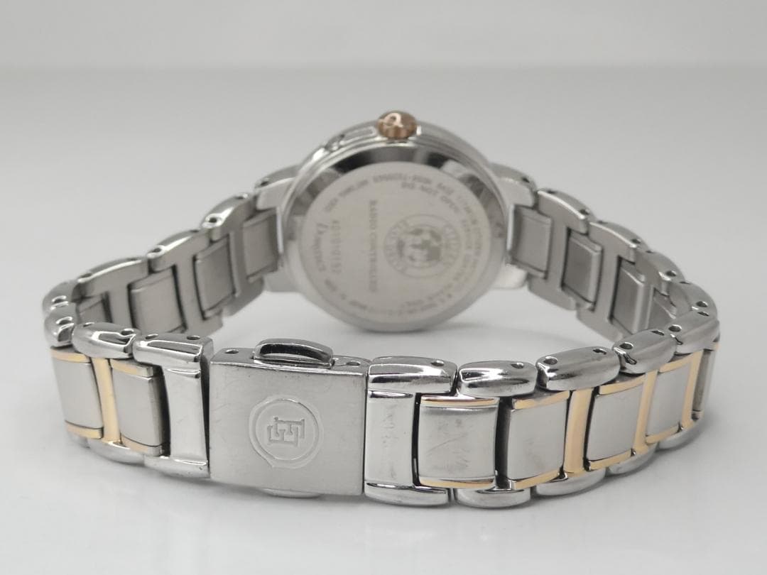 ✴良品稼働品 シチズン EXCEED 白蝶貝 電波ソーラー チタン 15㎝