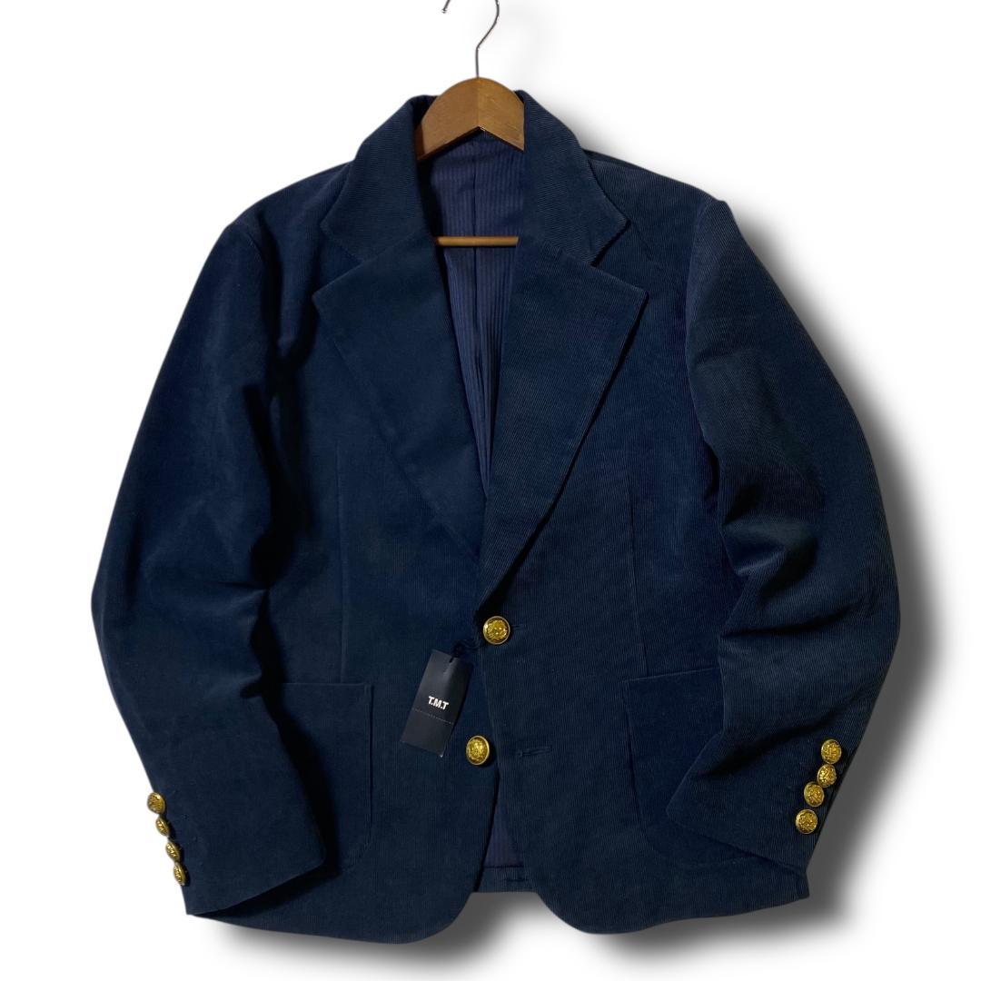 M 定価66000円 TMT 金ボタン コーデュロイ ジャケット ブレザー 紺