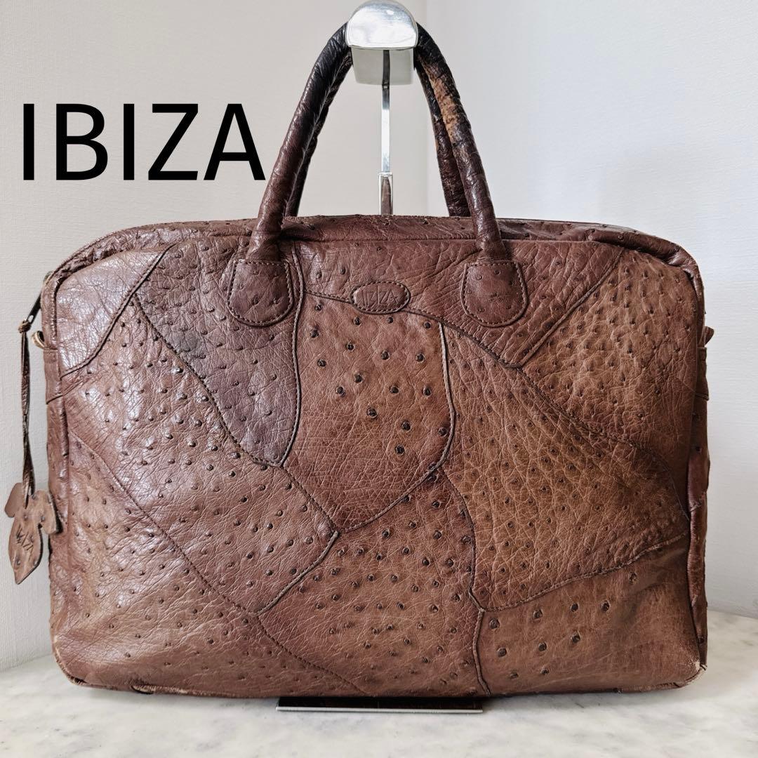 IBIZA♦︎イビサ　イビザ　ビジネスバッグ　オーストリッチ　ハンドバッグ　A4可