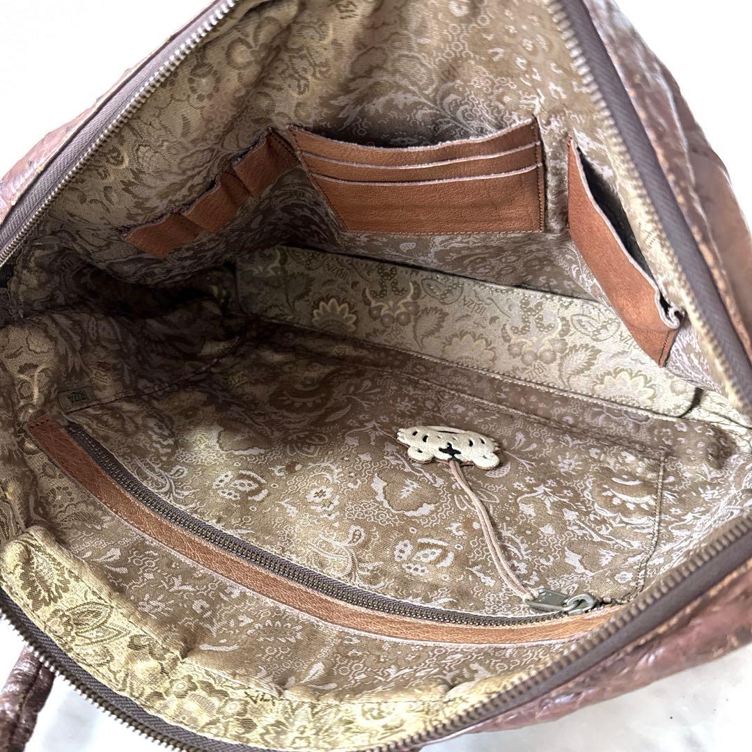 IBIZA♦︎イビサ　イビザ　ビジネスバッグ　オーストリッチ　ハンドバッグ　A4可