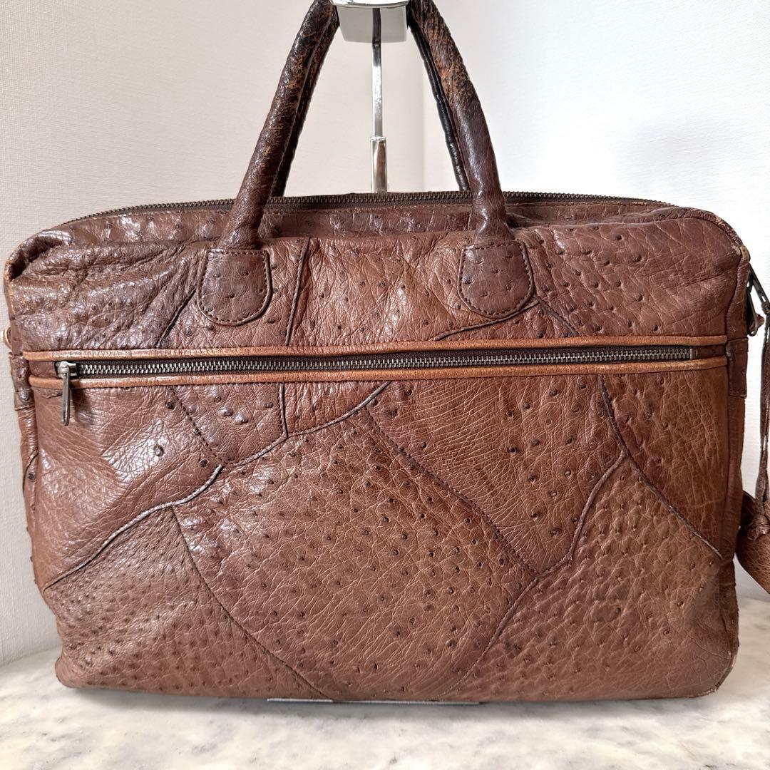 IBIZA♦︎イビサ　イビザ　ビジネスバッグ　オーストリッチ　ハンドバッグ　A4可