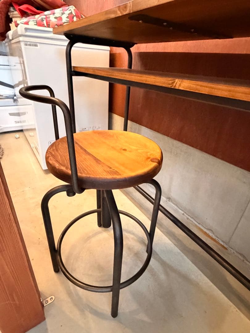 Nico and…. クラフトマンシリーズ　木製座面のモダンバー　チェア